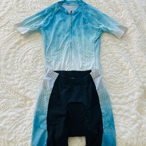 Blue cycling Jersey and shorts